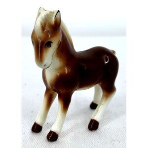 Bone China Miniature Horse Palomino Figurine 1.25" Vintage